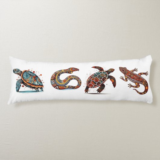 原画スタイルの部族動物 ボディピロー (正面)