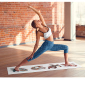 原画スタイルの部族動物 ヨガマット