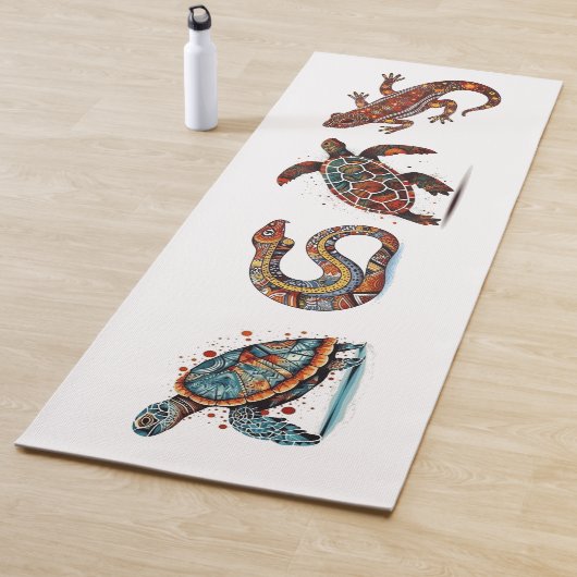 原画スタイルの部族動物 ヨガマット (インサイチュ)