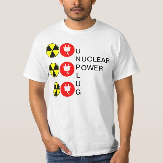 原発を止めろ Tシャツ (正面)