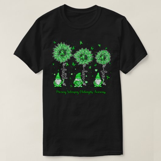 原発性硬化胆管炎認識度格言炎 Tシャツ (デザイン正面)