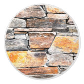 原石の自然石の岩型 セラミックノブ (正面)