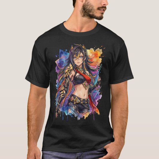 原神デーハ ヴェイパーウェーブ美学 Tシャツ (正面)