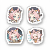 原神 ディオナ 4枚ステッカーシート エクストラパック シール (正面)