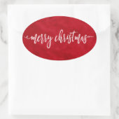 原稿があるクリスマス 楕円形シール (バッグ)