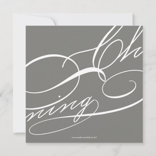 原稿がある《キリスト教》洗礼式や命名式のモダンな十字の灰色の宗教 招待状 (裏面)