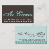 原稿のアイスクリームの顧客のロイヤリティカード ロイヤリティカード (正面/裏面)