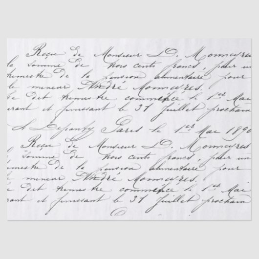 原稿のティッシュペーパー 薄葉紙 (正面)