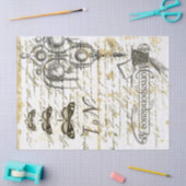 原稿のデジタルコラージュのDecoupageのティッシュペーパー 薄葉紙 (クラフト)