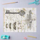 原稿のデジタルコラージュのDecoupageのティッシュペーパー 薄葉紙 (クラフト)