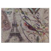 原稿のフランスのな国の蝶パリエッフェル塔 カッティングボード (正面)