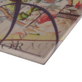 原稿のフランスのな国の蝶パリエッフェル塔 カッティングボード (角)