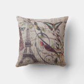 原稿のフランスのな国の蝶パリエッフェル塔 クッション (裏面)