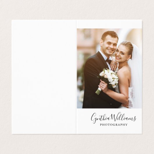 原稿のレタリングのモダンの写真撮影 名刺 (外部フラット)