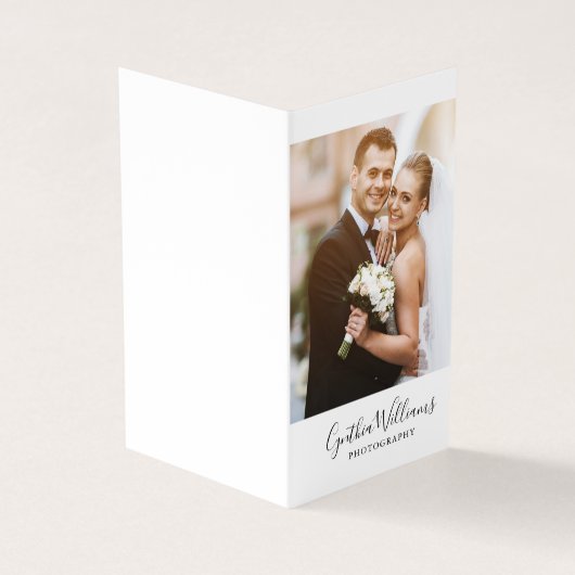 原稿のレタリングのモダンの写真撮影 名刺 (外部)