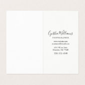 原稿のレタリングのモダンの写真撮影 名刺 (内部フラット)