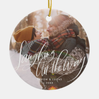 原稿の休日のオーナメントをずっと笑わせること セラミックオーナメント