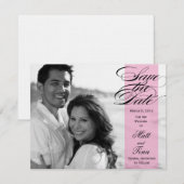 原稿の保存日付の写真の発表-ピンク セーブザデート (正面/裏面)