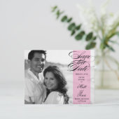 原稿の保存日付の写真の発表-ピンク セーブザデート (スタンド正面)