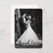 原稿の写真の結婚式は感謝していしています サンキューカード (正面/裏面)
