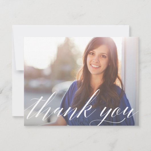 原稿の大学院の写真はメッセージカード感謝していしています サンキューカード (正面)