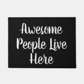 原稿の文字"素晴らしい人々"はおもしろいここに住んでいます ドアマット (正面)