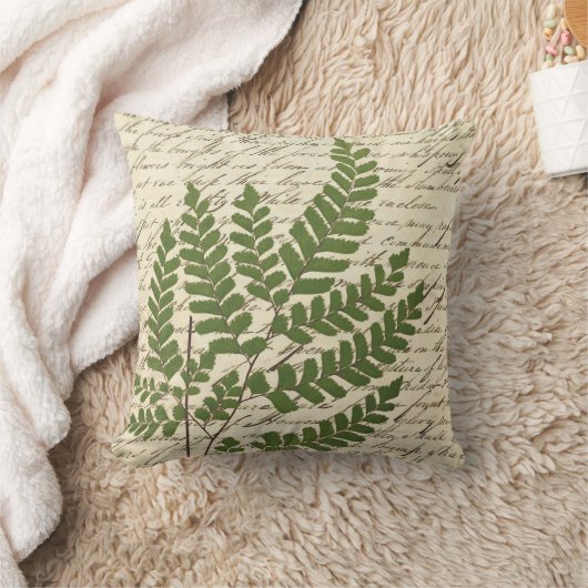 原稿の枕1のシダ クッション (ブランケット)