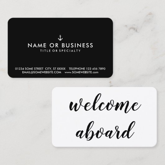 原稿の歓迎 名刺 (正面/裏面)