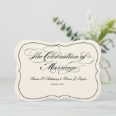 原稿の結婚式プログラムDIYファン-白を離れた黒 プログラム (スタンド正面)