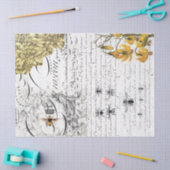 原稿の蜂のDecoupageのティッシュペーパー 薄葉紙 (クラフト)