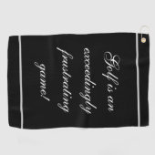 原稿の"ゴルフは非常にいら立たしいゲームです! " ゴルフタオル (横)