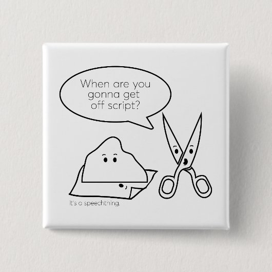 原稿ボタンを離れて 缶バッジ (正面)