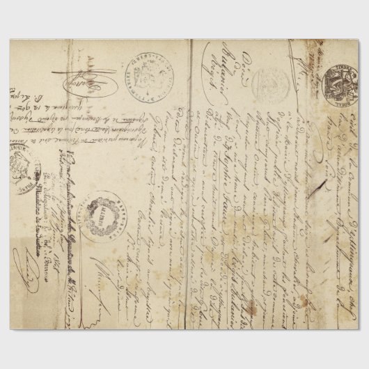 原稿文書の家具のDecoupageの紙 ラッピングペーパー (フラット)