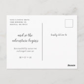 原稿私達は郵便はがき駆け落ちの発表の駆け落ちしました ポストカード (裏面)