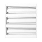 原稿音楽紙メモ帳 ノートパッド (正面)