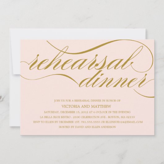 原稿%PIPE%のリハーサルの夕食の招待状 招待状 (正面)