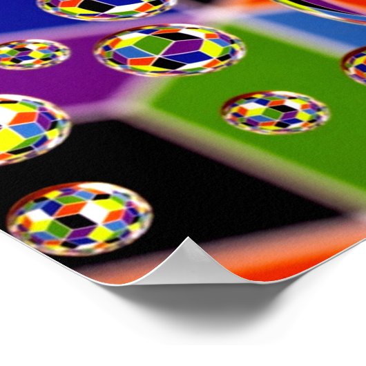 原色のアート ポスター (角)