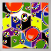 原色のアート ポスター (正面)