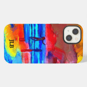 原色のハッピー ビーチ ダンサー iPhoneケース (裏面横)
