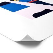 原色のバスと車プリント ポスター (角)