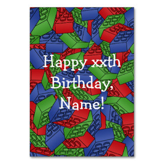 原色のブロックパターン テーブルナンバー