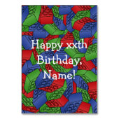 原色のブロックパターン テーブルナンバー (裏面)