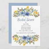 原色のワイルドフラワーブライダルシャワー招待状 招待状 (正面/裏面)