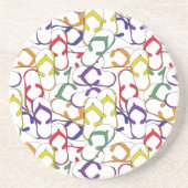 原色の双安定回路パターンフリップフロップの夏 コースター (正面)