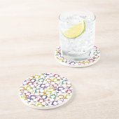 原色の双安定回路パターンフリップフロップの夏 コースター (側面)