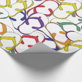 原色の双安定回路パターンフリップフロップの夏 ラッピングペーパー (角)