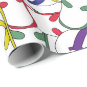 原色の双安定回路パターンフリップフロップの夏 ラッピングペーパー (ロールコーナー)