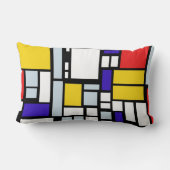 原色の幾何学的なパターン、装飾用クッション ランバークッション (裏面)