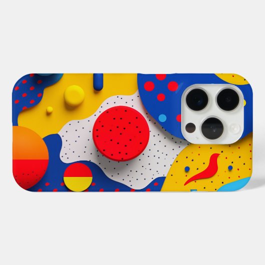 原色の明るい3D形状 Case-Mate iPhoneケース (裏面 (横))