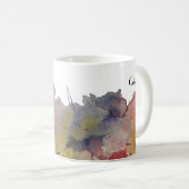 原色の水色のスプラッシュパーソナライズされた, 2 コーヒーマグカップ (正面右)